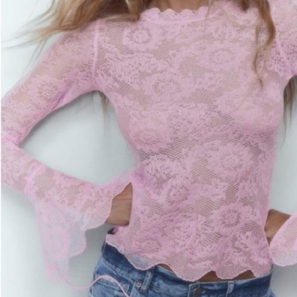 Pink Zara Lace Top - Picture 3 of 6